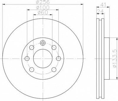 HELLA PAGID 8dd355101501 -  Тормозной диск